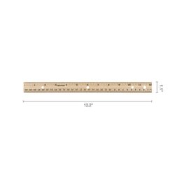 Fiskars Wood Ruler - 12" Straight Edge Ruler for Kids - Back to School Supplies for Students