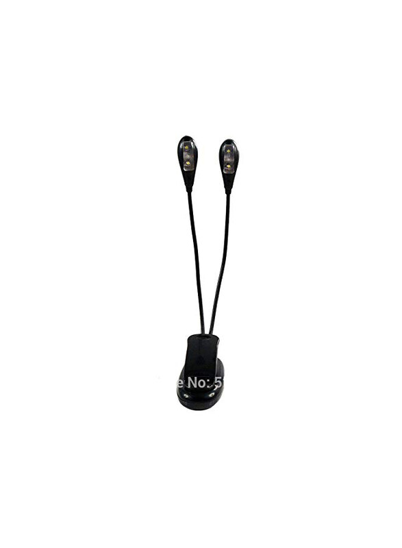 

The World Mall TheWorldMall Portable Clip-on Double Head Table Lighting Lamp, Black