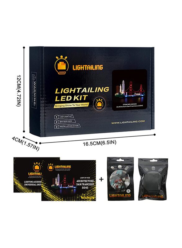 Lightailing Architecture San Francisco Building Blocks Toy Light Set, Ages 6+, Multicolour