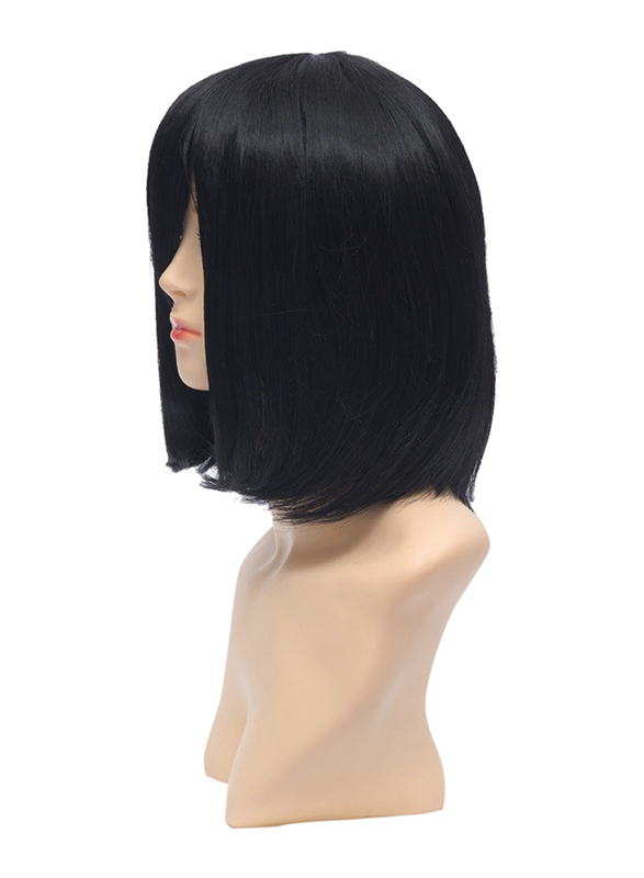 Paixpays Fancy Attack on Titan Mikasa Ackerman Short Straight Cosplay Wig, Black