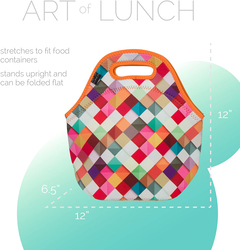 Art of Lunch Insulated Neoprene Lunch Bag, Multicolour