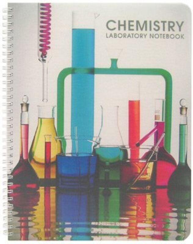 BookFactory Chemistry Lab Notebook Scientific Ruled Format No Duplicate Pages- 8.5" X 11" 100 Pages Wire-O Bound LAB-100-WTR-CHEM