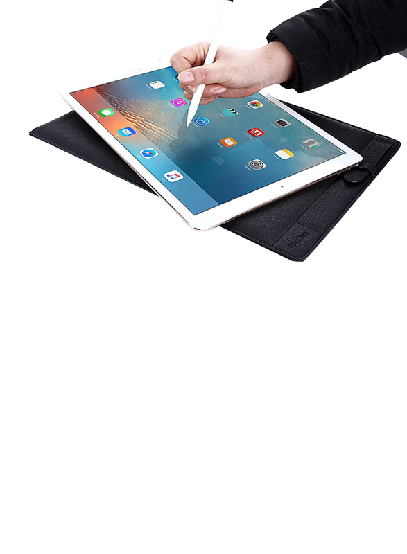 بروكاس iPad Pro 12.9 بوصة 2018/2017/2015 غلاف ظرف مع جيب حامل قلم رصاص من Apple، أسود