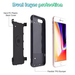 VTMOBILEAGE iPhone 7 Plus Cover iPhone 8 Plus Case Magnetic Case Anti-Fall Finger Ring Holder Case Car Holder Phone Case Magnetic Shockproof Dual Layer Durable Skin Bracket Back Protective Cover Black