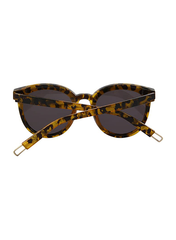 Merry's Vintage Full Rim Round Brown Sunglasses for Women, Mirrored Black Lens, S8094, 63/19/145