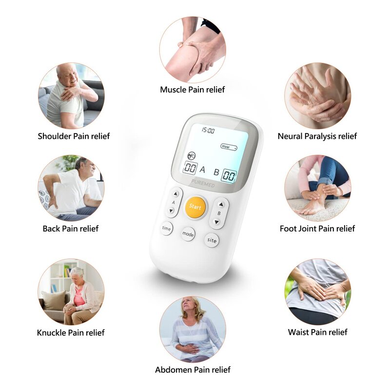 JUMPER Dual Channel Tens Machine Therapy Device for Pain Management with 5 Massage Programs, 6 Pain Modes for 2 Users, Automatic Alarm & Shutdown, TENS Machine for Pain Relief-Box Damage,Product New