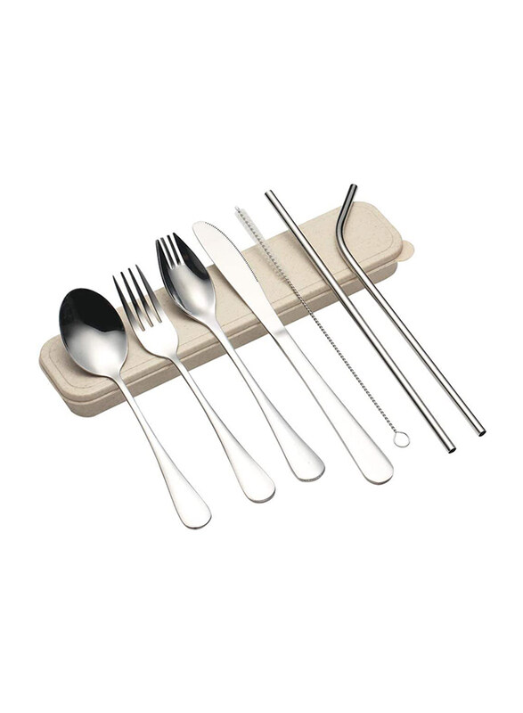 Arderlive 7-Piece Stainless Steel Flatware Set, Silver