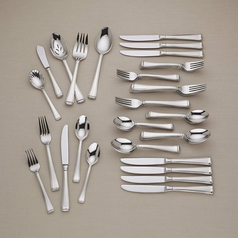 Gorham 45-Piece Column Flatware Set, Silver