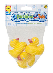 Alex Toys 3-Piece Duckies Rub A Dub In The Tub Bath Toy, Yellow/Red
