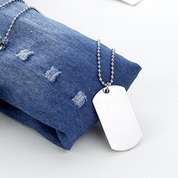 Zj Zhijia Jewelry Stainless Steel Pendant Necklace for Women with No Stone & Dog Tag Stamped with Always Remember You are Braver Than You Believe Message, Silver