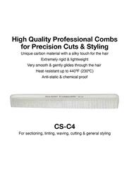Olivia Garden Carbo Silk Styling Professional Comb, CS C4, White