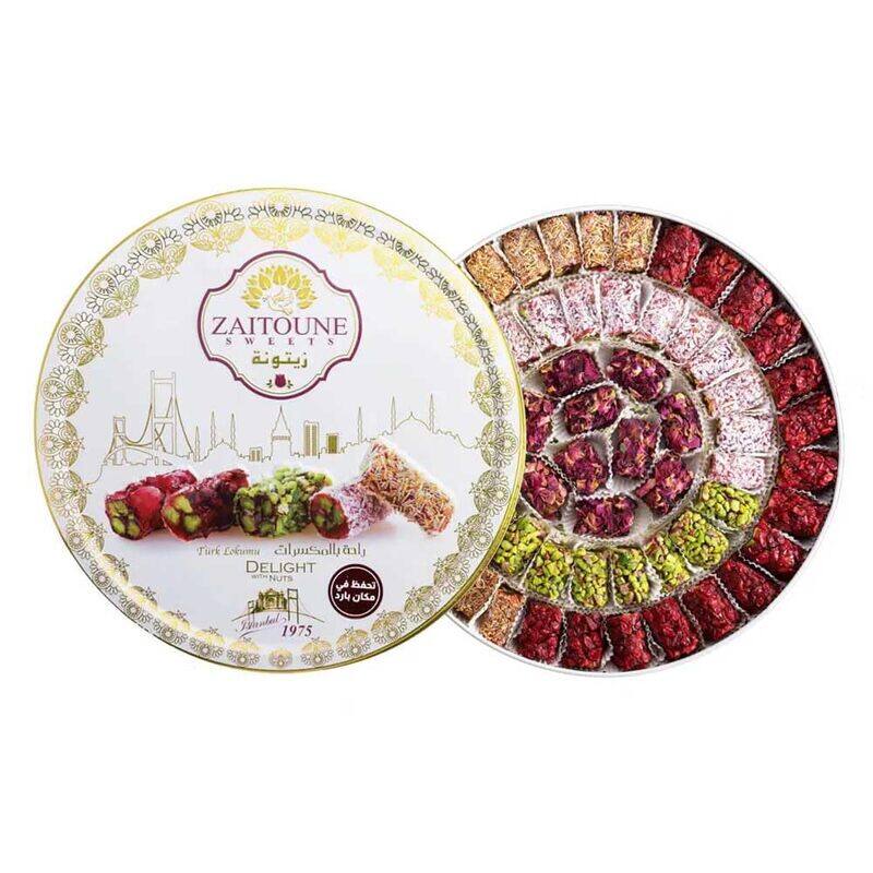 

Zaitoune Premium Pistachio Turkish Delight - Handmade Turkish Sweet Authentic Turkish Lokum - Perfect for Dessert or Gift, 650G