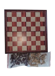 33-Piece Portable Folding Wooden Antique & Luxury Chess Game, Multicolour