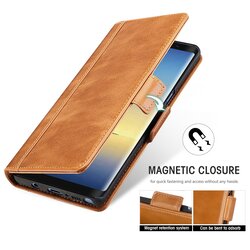 ProCase Galaxy Note 8 Genuine Leather Case, Vintage Wallet Folding Flip Case with Kickstand Card Slots Magnetic Closure Protective Cover for Galaxy Note8 -Brown