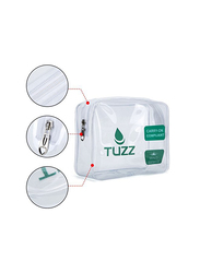 Tuzz Travel Toiletry Quart Bag with Zipper, Clear