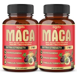 2 Packs 90 Capsules 6 Months - 8050mg Maca Root Supplement - 7in1 with Ashwagandha Root, Ginseng Root, Tribulus Terrestris & More - Reproductive Health, Strength & Immune Support