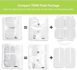 AUVON Dual Channel TENS Unit Muscle Stimulator Machine with 20 Modes, 2 Inch and 2 Inch x 4 Inch TENS Unit Electrode Pads (Slightly Damage)