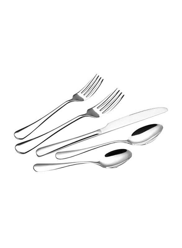 Mcirco 20-Piece Stainless Steel Cutlery Set, Service for 4, Silver