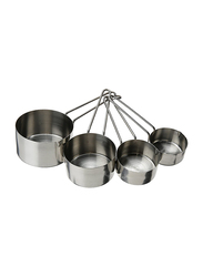 Update International 4-Piece Stainless Steel Measuring Cup Set, Silver