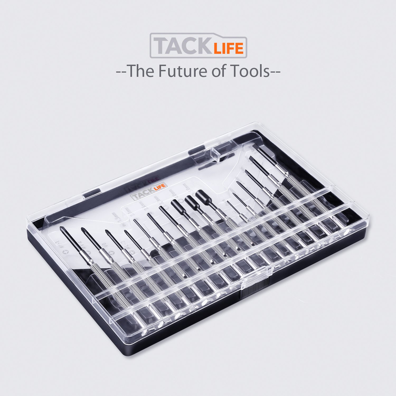 Tacklife 16-Piece Precision Screwdriver Set, Silver