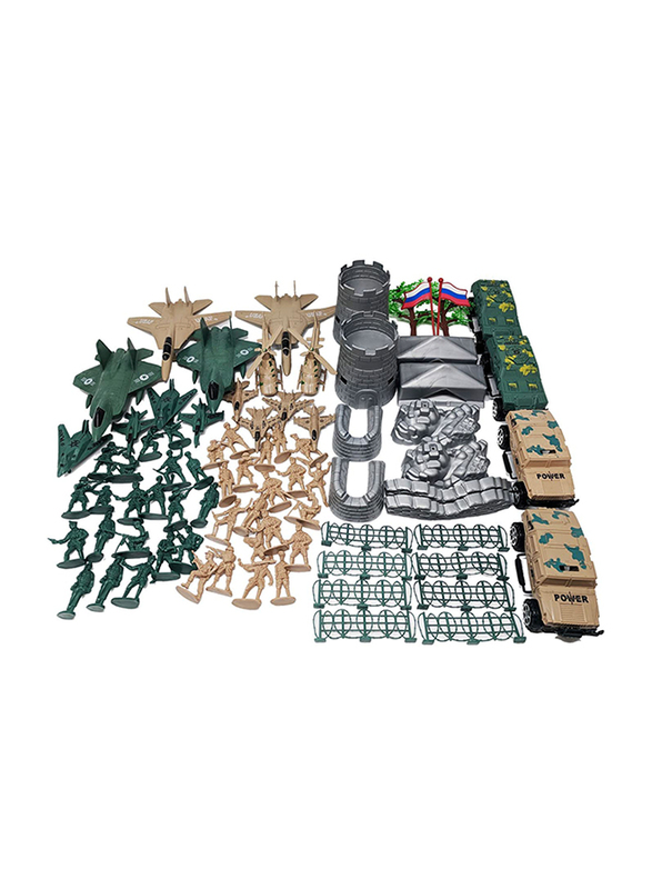 Toy Essentials Army Man Playsets, 88 Pieces, Ages 3+