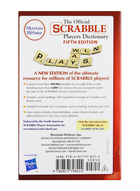 The Official Scrabble Players Dictionary 5th Edition, Paperback Book, By: Merriam Webster