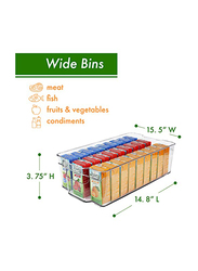 Greenco Refrigerator Organizer Bins, 6 Pieces, Clear
