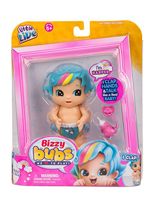 

Little Live Babies Little Live Bizzy Bubs Clap Baby Harper Doll, 3 Pieces, Ages 5+