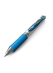 Pentel 3-Piece EnerGel Retractable Liquid Gel Ink Pen, 0.7mm, Light Blue