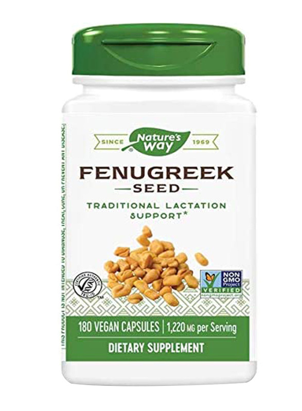 Nature's Way Fenugreek Seed Dietary Supplement, 180 Capsules