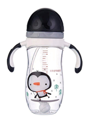TheWorldMall BPA Free Tritan Baby 360 Training Sippy Cup, 300ml, Black/Clear