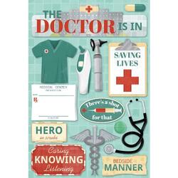 Karen Foster 11587 Design Acid and Lignin Free Scrapbooking Sticker Sheet, The Doctor is In