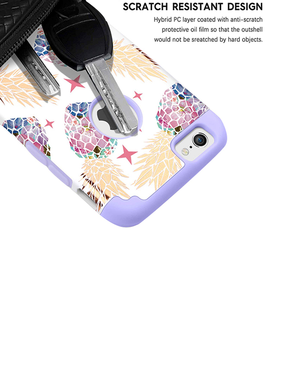 Bentoben Apple iPhone 6/6S Mobile Phone Case Cover, White/Purple