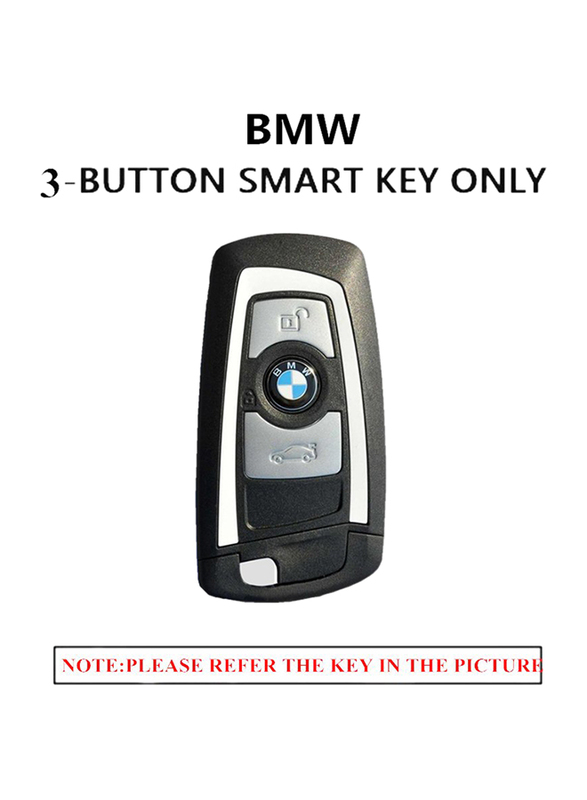 وافرين غطاء حافظة مفتاح BMW مع سلسلة مفاتيح مضفرة، جلد طبيعي، صغير، وردي