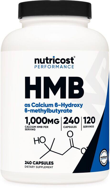 

Nutricost HMB (Beta-Hydroxy Beta-Methylbutyrate) 1000mg (240 Capsules) - 500mg Per Capsule, 120 Servings - Gluten Free and Non-GMO