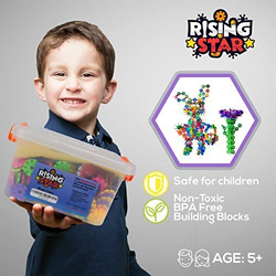 RisingStar Interlocking Disc Stem Building Blocks Toy Set, 800 Pieces, Ages 5+