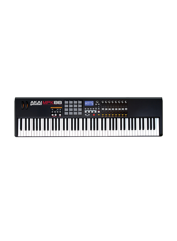 Akai MPK88 Hammer-Action USB/MIDI Controller Keyboard, 88 Keys, Black