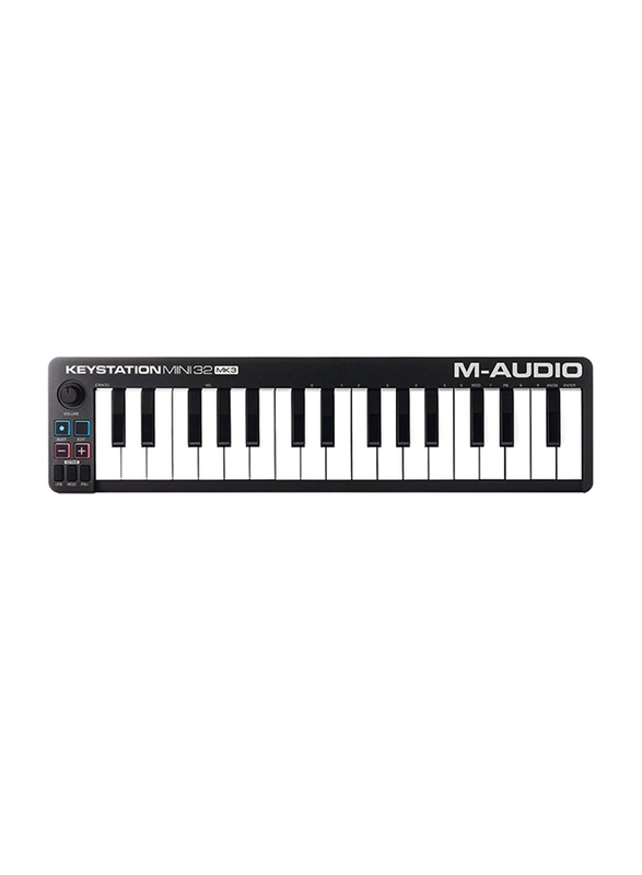 M-Audio Keystation-Mini-32-MK3 Portable Keyboard Controller, 32 Keys, Black