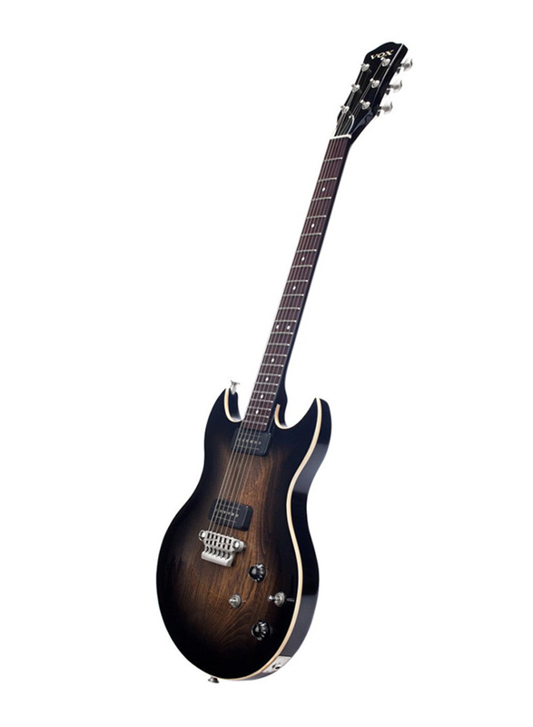 Vox SDC33 Double-Cutaway Electric Guitar, Rosewood Fingerboard, Brown