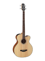 Takamine GB30CE-NAT Semi Acoustic Bass Guitar, Laurel Fingerboard, Natural Beige