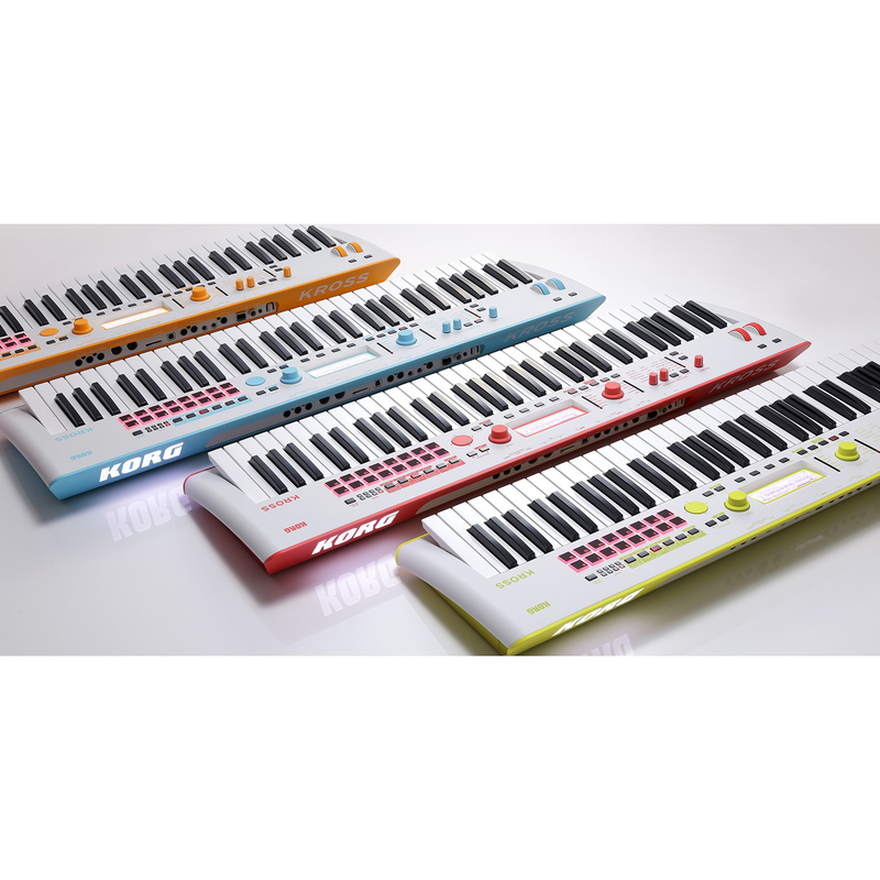 Korg Kross 2 Limited Edition Synthesizer Workstation Keyboard, 61 Keys, Grey/Orange