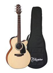Takamine GX18CE-NS 3/4 Travel Size Acoustic Electric Guitar with Gig Bag, Laurel Fingerboard, Brown