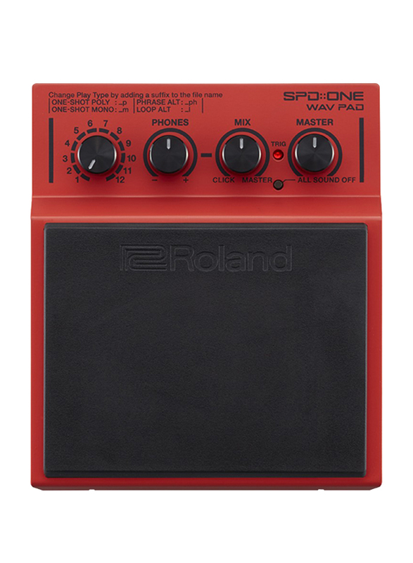 Roland SPD One Wav Electronic Drum Percussion Pad, Red