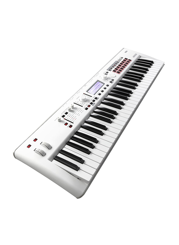 Korg Kross 2 Limited Edition Synthesizer Workstation Keyboard, 61 Keys, Grey/White