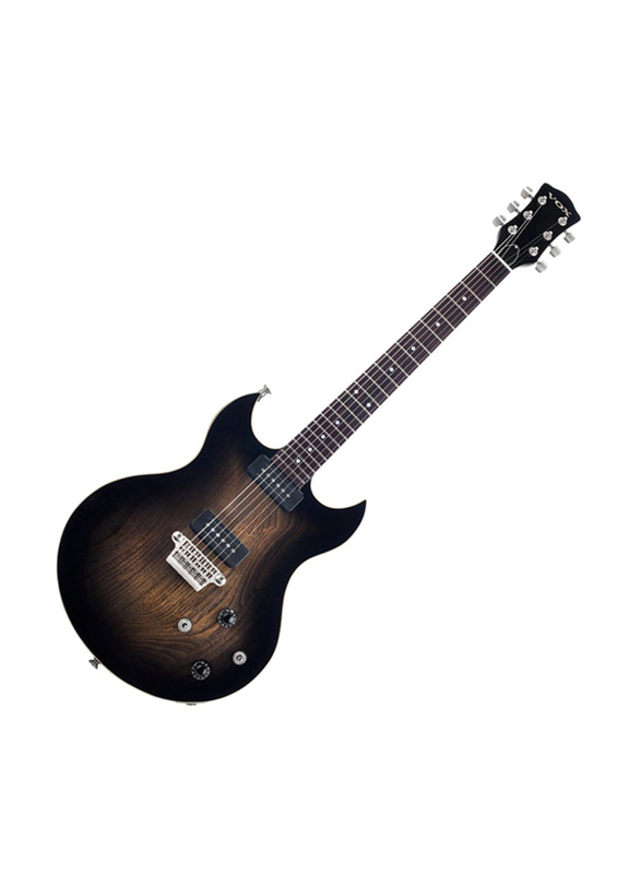 Vox SDC33 Double-Cutaway Electric Guitar, Rosewood Fingerboard, Brown