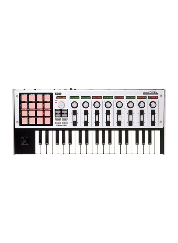 Korg Micro Kontrol MIDI Studio Controller, 37 Keys, White