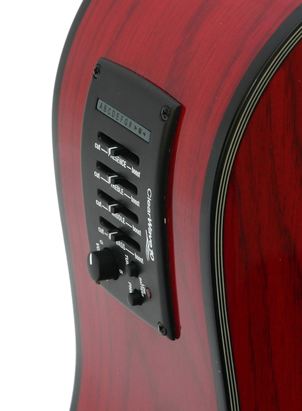 Samick D-4-CE Greg Bennett Design Acoustic Guitar, Rosewood Fingerboard, Red