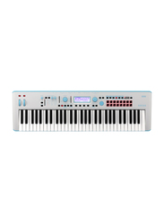 Korg Kross 2 Limited Edition Synthesizer Workstation Keyboard, 61 Keys, Grey/Blue