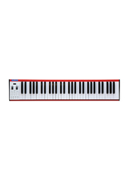 Musberry MSK61 Portable Electronic Keyboard, 61 Keys, Red
