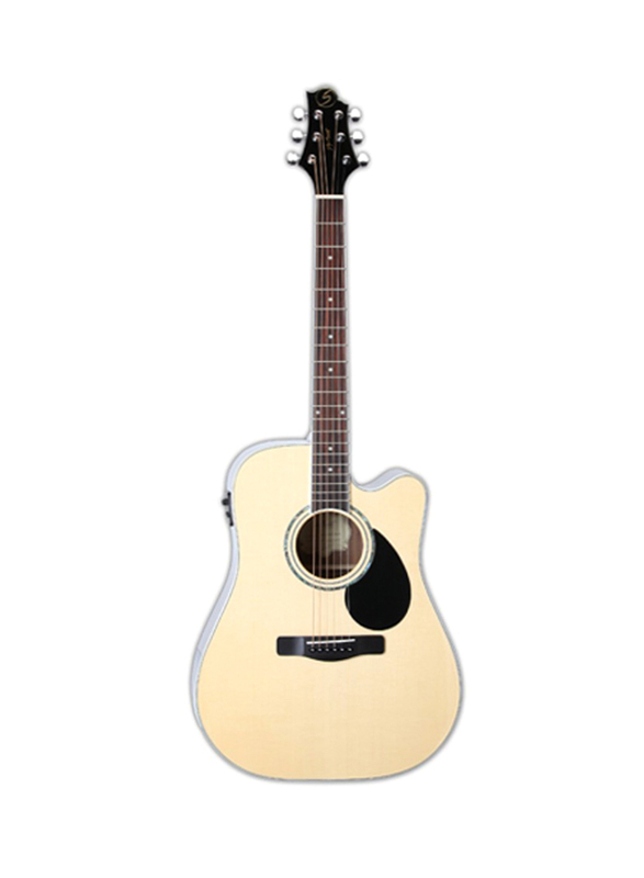 Samick GD-100RS-CE Greg Bennett Design Semi Acoustic Guitar, Rosewood Fingerboard, Natural Beige